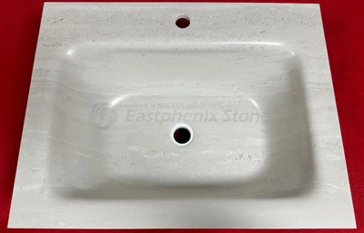 Kuning Travertine Sintered Stone Hot-Bent Sink
